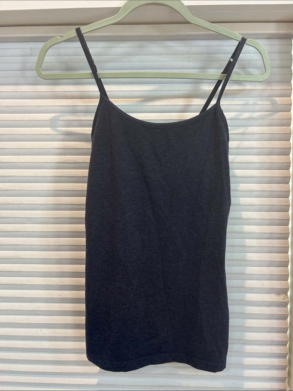 SO Perfect Cami Heather Navy Fitted Built In Shelf Bra Adjustable Straps S